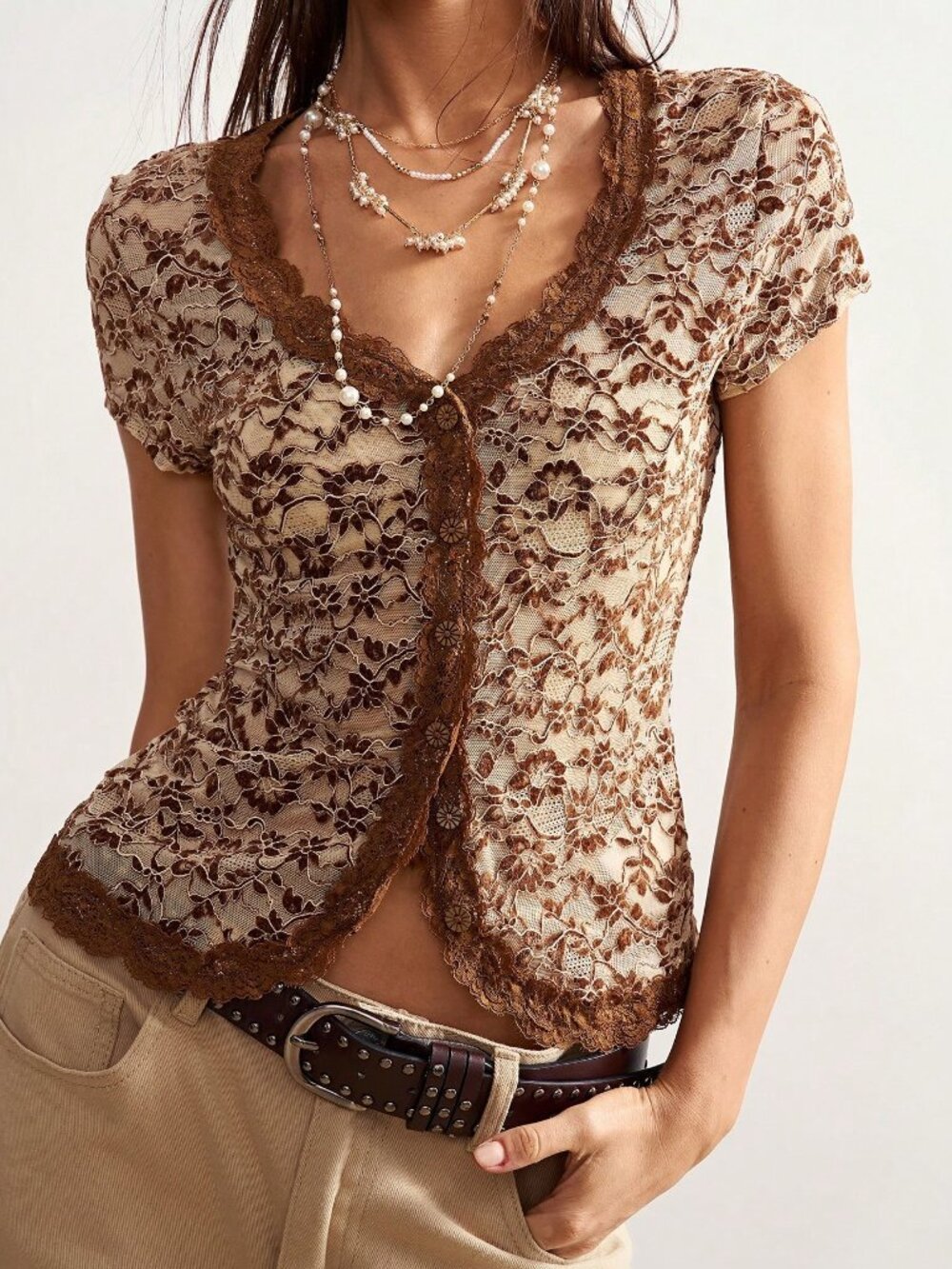 Multicolor Casual Women's Knit T-Shirt